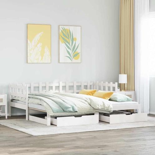 vidaXL Slaapbank met onderschuifbed/lades zonder matras, Huis en Inrichting, Slaapkamer | Bedden, Nieuw, Verzenden