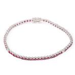 Zonder Minimumprijs - Tennis armband - 18 karaat Witgoud -, Handtassen en Accessoires, Antieke sieraden