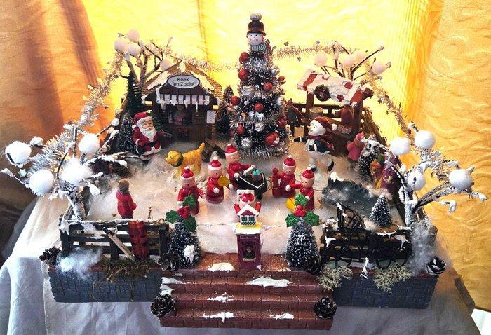 Décoration de Noël - Scène de Noël entièrement décorée avec, Diversen, Kerst