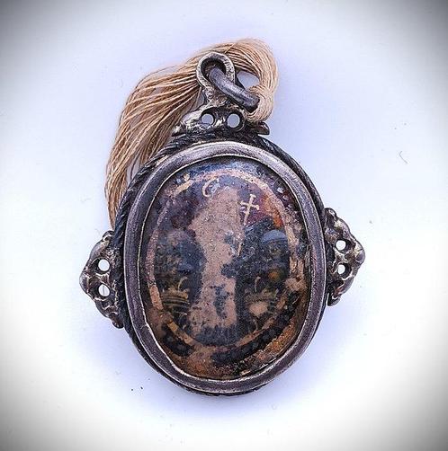 Reliekhouder - Glas, Koper, Zilver - 1700-1750 -, Antiek en Kunst, Kunst | Niet-Westerse kunst