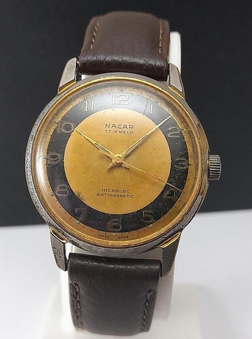 Nacar - Antimagnetique Vintage - Sans Prix de Réserve -, Handtassen en Accessoires, Horloges | Heren
