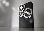 Horloge de table - Hans Haag -  Conception Bois, aluminium -, Antiquités & Art