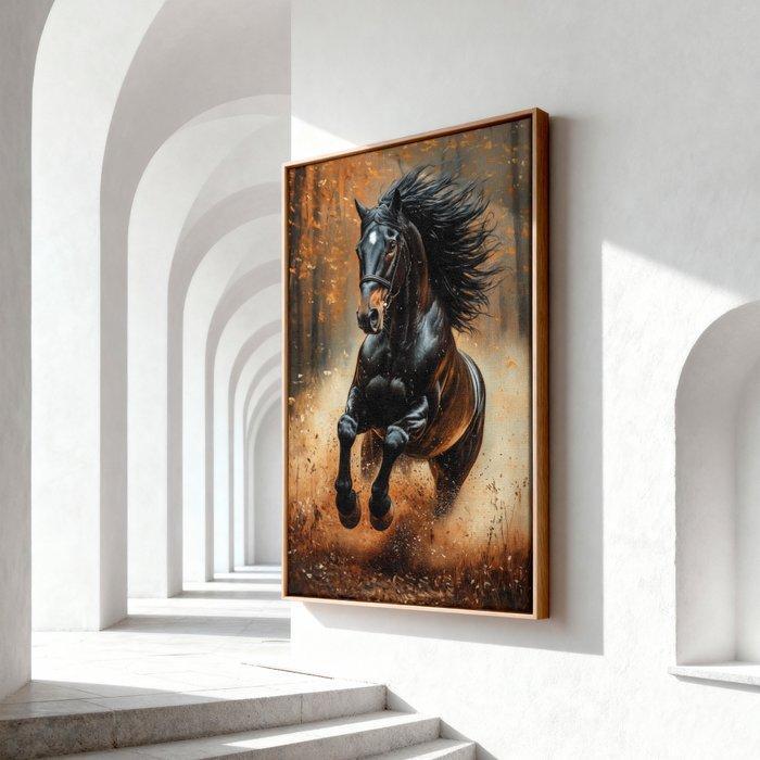 Iconica - Black Stallion - Unique 1/1 XXL (150x100 cm), Antiek en Kunst, Kunst | Designobjecten