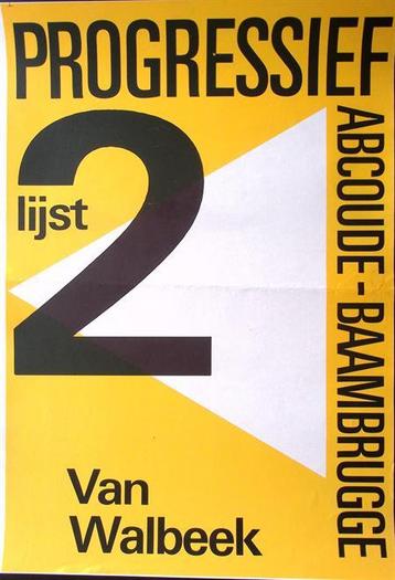 Stem lijst 2 Van Walbeek op vintage poster (lijst optie) beschikbaar voor biedingen