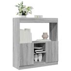 vidaXL Hoge kast 92x33x100 cm bewerkt hout grijs sonoma, Huis en Inrichting, Verzenden, Nieuw