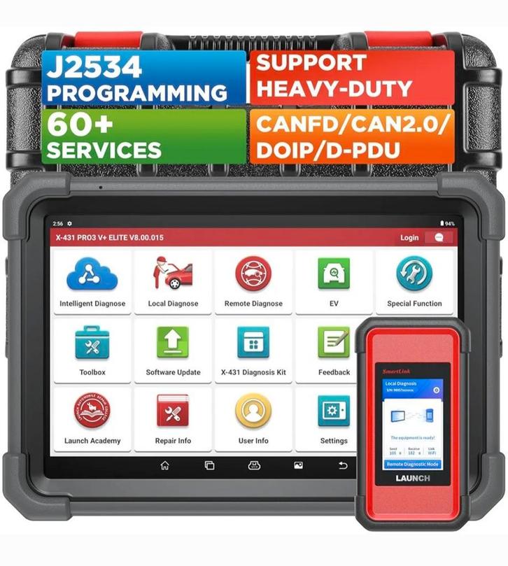 Launch X431 PRO3 V+ Elite 2025 OBD2 Scanner J2534 Pass Thru, Auto diversen, Autogereedschap, Nieuw, Verzenden
