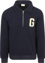 Gant Halfzip Trui Fleece Navy maat Maat 52/54 (L) Heren, Kleding | Heren, Maat 52/54 (L), GANT, Nieuw, Verzenden