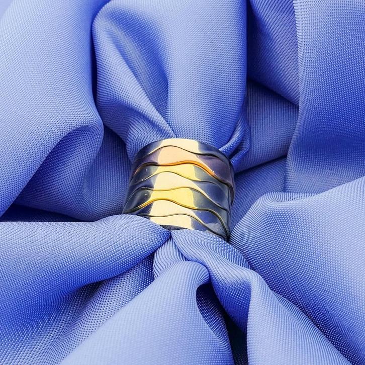 Gouden ring set, Handtassen en Accessoires, Ringen, Dame, Overige kleuren, 17 tot 18, Gebruikt, Goud, Ophalen of Verzenden