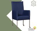 Leren eetkamerstoel Spark - Hermes Kobalt (blauw) - Poten, Huis en Inrichting, Stoelen, Blauw, Nieuw, Ophalen of Verzenden, Eén