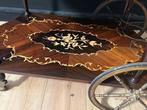 Trolley - Hout - Drankwagen, volledig met de hand ingelegd
