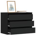 vidaXL Ladekast 80x41x58 cm bewerkt hout zwart, Verzenden, Nieuw