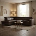 Leren hoekbank Nova - 2.5-zits arm rechts + Longchair arm, Huis en Inrichting, Zetels | Zetels, 250 tot 300 cm, Bohemian, Industrieel, Modern, Scandinavisch