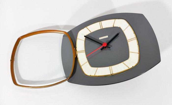 Wandklok - Bayard - Messing, Hout, Glas - 1950-1960, Antiquités & Art, Art | Objets design