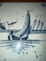 Tegel - schip - Delft, Plateelbakkerij - 1700-1750, Antiquités & Art