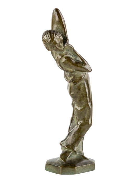 Sculpture, Female in Beautiful Pose - 27 cm - Bronze patiné, Antiek en Kunst, Kunst | Designobjecten