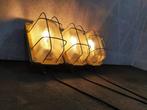 Caged Lamps - Lamp (3) - Aluminium, Glas, Metaal, Antiek en Kunst, Curiosa en Brocante