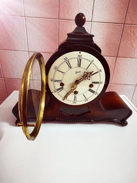 pendule de cheminée - Bois, Laiton, Verre - 1950-1960, Antiek en Kunst, Antiek | Klokken