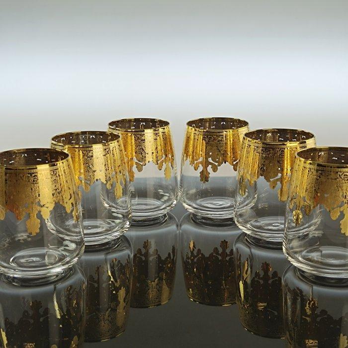 Drinkservies (6) - 24 kt goud, Antiek en Kunst, Antiek | Meubels | Tafels