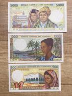 Comoren. - 500, 1000, 5000 Francs ND (1984-2005) - Pick 10a,, Timbres & Monnaies