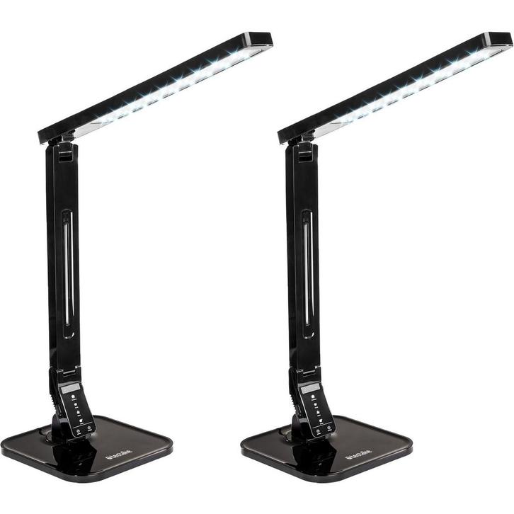 tectake Bureaulamp, LED, dimbaar, inklapbaar, 14W - Set van, Huis en Inrichting, Lampen | Tafellampen, Verzenden