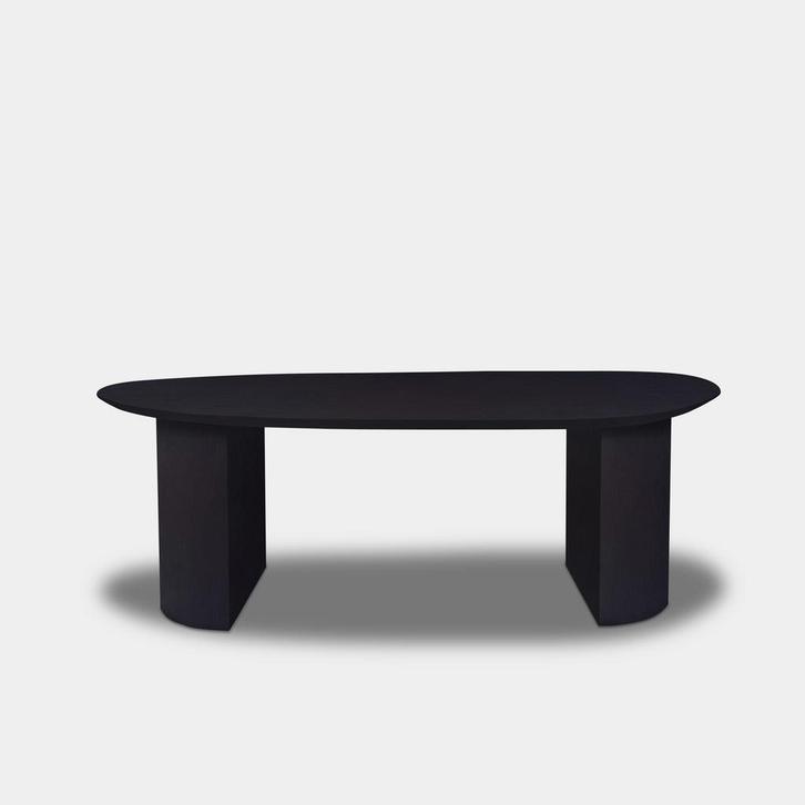 Tafel organisch eikenhout  Half Rond  230x105, Huis en Inrichting, Tafels | Eettafels