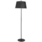 Vloerlamp - Stoffen lampenkap - Metalen voet - Zwart, Huis en Inrichting, Ophalen of Verzenden, Nieuw, Stof, Modern