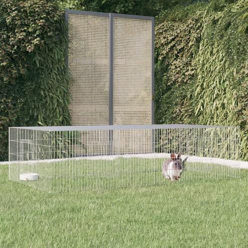 vidaXL Konijnenkooi met 2 panelen 220x110x55 cm, Dieren en Toebehoren, Knaagdieren en Konijnen | Hokken en Kooien, Nieuw, Verzenden