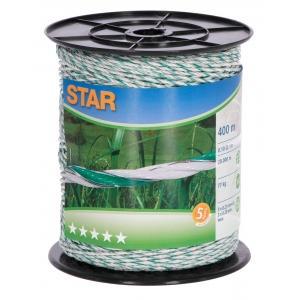 Star-line cordon 3mm 6 fils 0.25mm bobine 400m blanc/vert, Jardin & Terrasse, Clôtures de jardin