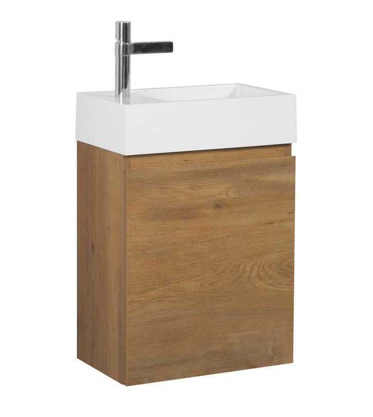 Toiletmeubel Angela 40 x 22 cm Eiken Fonteinmeubel, Doe-het-zelf en Bouw, Sanitair, Nieuw, Verzenden
