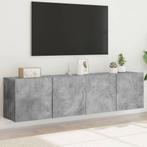 vidaXL Tv-meubels 2 st wandgemonteerd 80x30x41 cm betongrijs, Verzenden, Nieuw