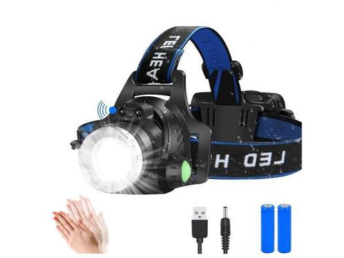 Veiling - Hoofdlamp 2000 lumen - inclusief oplaadbare batter, Caravans en Kamperen, Zaklampen