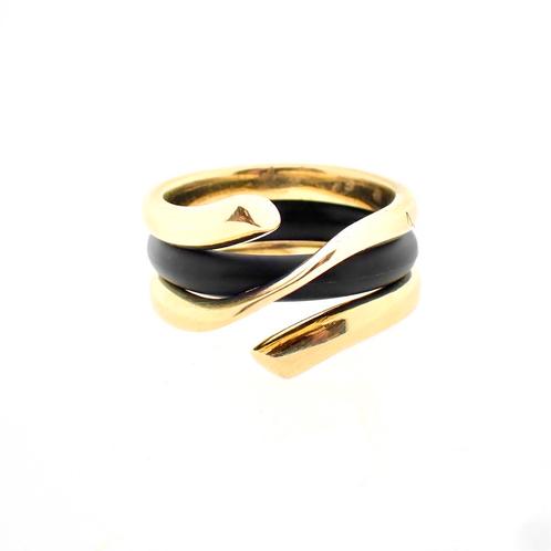 18 Krt. Bicolor gouden ring; Georg Jensen | 3-delig (uniek), Bijoux, Sacs & Beauté, Bagues, Enlèvement ou Envoi