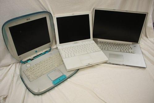 Lot of 3 vintage Apple notebooks - iBook G3 Clamshell,, Games en Spelcomputers, Spelcomputers | Overige Accessoires