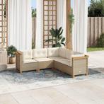 vidaXL Salon de jardin avec coussins 5 pcs beige résine, Jardin & Terrasse, Ensembles de jardin, Verzenden, Neuf, Salons de jardin