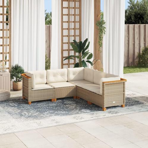 vidaXL Salon de jardin avec coussins 5 pcs beige résine, Jardin & Terrasse, Ensembles de jardin, Salons de jardin, Neuf, Envoi