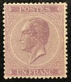 Belgique 1865/1866 - Léopold Ier de profil - 21A - 1 franc, Timbres & Monnaies