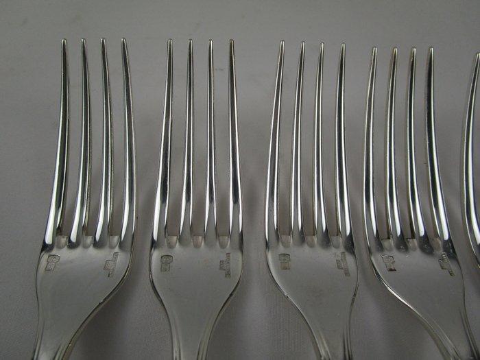 Christofle - Luc Lanel - Vork - America - Verzilverd - 6, Antiek en Kunst, Antiek | Meubels | Tafels