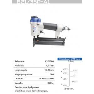 Kitpro basso b21/35p-a1 tacker cloueuse pneumatique 15-35mm, Doe-het-zelf en Bouw, Gereedschap | Handgereedschap