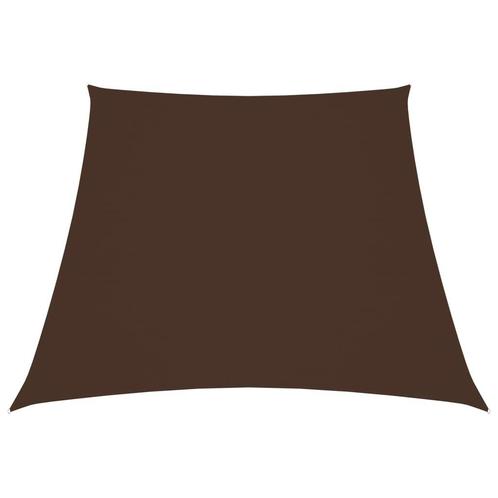 vidaXL Zonnezeil trapezium 3/5x4 m oxford stof bruin, Tuin en Terras, Parasols, Nieuw, Verzenden