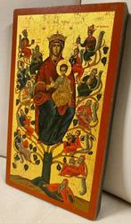 Icône - Mère de Dieu « Racine de Jessé » - Bois, Antiek en Kunst