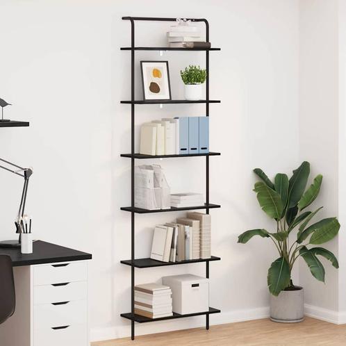 vidaXL Boekenplank Zwart eiken 60 x 24 x 203 cm Bewerkt hout, Huis en Inrichting, Kasten | Boekenkasten, Nieuw, Verzenden