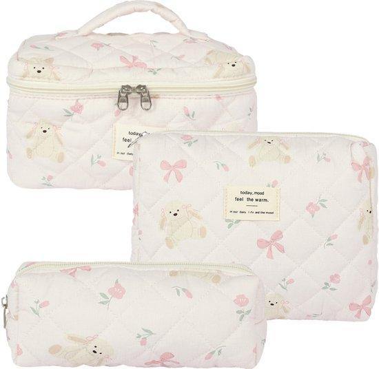 2dekans | SC Travel Essentials - 3-delige Make-up Tas Set -, Handtassen en Accessoires, Beautycases, Ophalen of Verzenden
