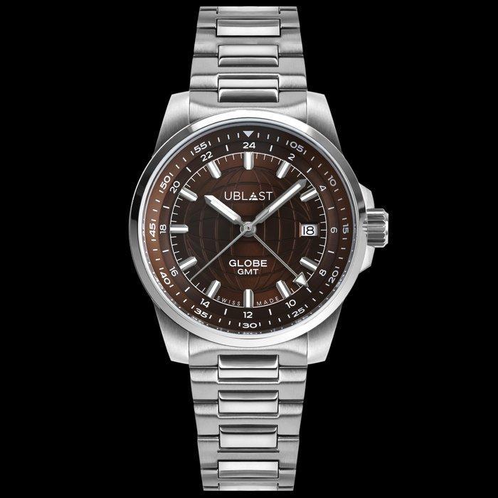 Ublast - Globe GMT - Swiss Made - REF.UBGLO40CHO - Ltd, Handtassen en Accessoires, Horloges | Heren