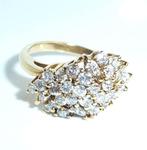 Ring - 14 karaat Geel goud - 1.20ct. tw. Diamant, Handtassen en Accessoires, Ringen, Nieuw