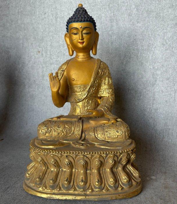 Boeddha in de klassieke Vajrasana-zithouding - Brons - Azië, Antiek en Kunst, Antiek | Overige Antiek