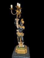 Tafellamp met beeldje - Hout, Antiek en Kunst