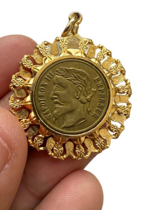 Iconische hanger van verguld metaal, numismatisch vintage –, Antiquités & Art, Curiosités & Brocante