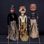 3 poupées Wayang Golèk - Buta Cakil, Dursasana - Java -