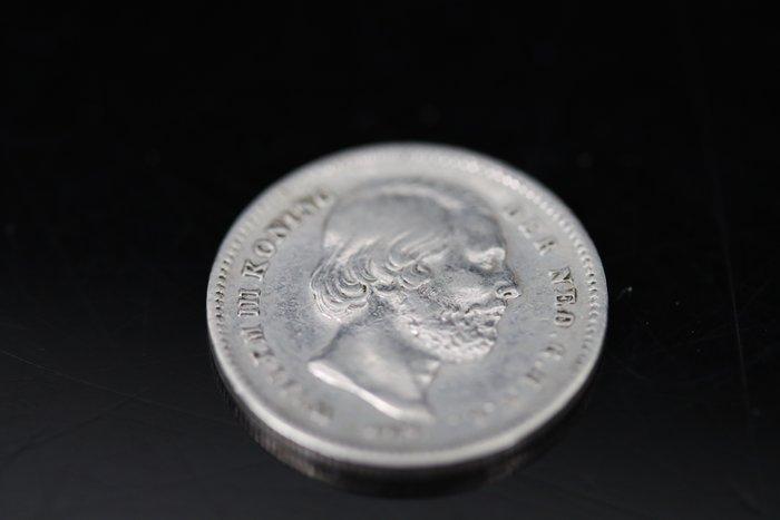 Nederland. Willem III. 25 Cents 1890, Zonder Punt, Postzegels en Munten, Munten | Nederland