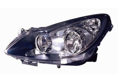Opel Corsa D 2006-2010 Zwart Koplamp Links (Koplampen), Auto-onderdelen, Verlichting, Nieuw, Verzenden